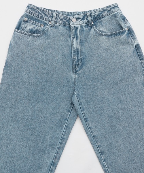 improves（インプローブス）の「デニム ワイド テーパード パンツ（デニムパンツ・メンズ・ケミカルウォッシュ/ライトブルー/ライトブラック/インディゴブルー/ブラック・LARGE/MEDIUM）」の15枚目の写真
