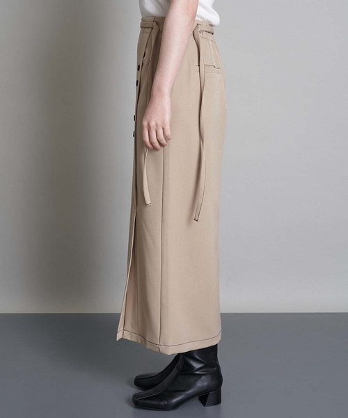 A de a.v.v(アードアー・ヴェ・ヴェ)の「(SETUP対応)片ポケットナロスカート(スカート・レディース・ベージュ/チャコールグレー・36/38)」の13枚目の写真