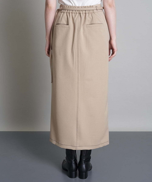 A de a.v.v(アードアー・ヴェ・ヴェ)の「(SETUP対応)片ポケットナロスカート(スカート・レディース・ベージュ/チャコールグレー・36/38)」の19枚目の写真