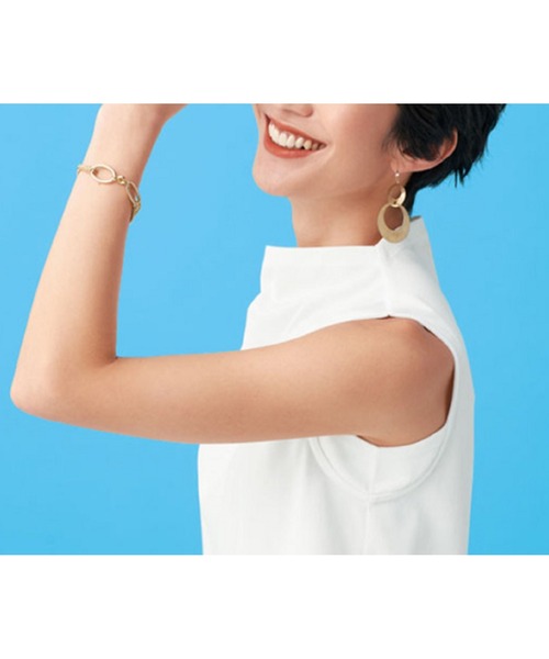 BELLUNA（ベルーナ）の「艶やか綿１００％タンクトップ（タンクトップ・レディース・ブラック/ライトグレー/ホワイト/ターコイズブルー・X-LARGE/LARGE/MEDIUM）」の2枚目の写真