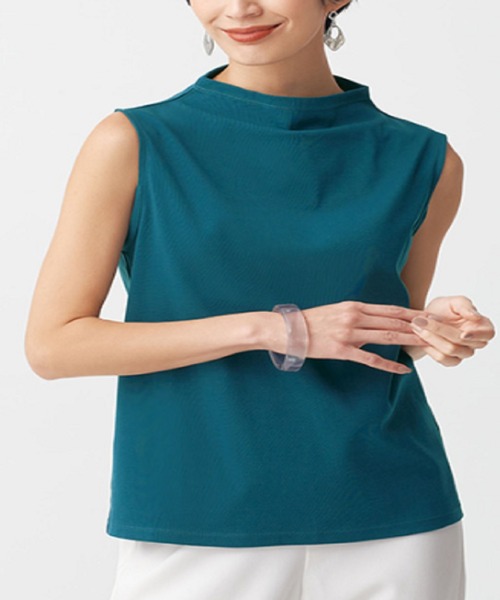 BELLUNA（ベルーナ）の「艶やか綿１００％タンクトップ（タンクトップ・レディース・ブラック/ライトグレー/ホワイト/ターコイズブルー・X-LARGE/LARGE/MEDIUM）」の8枚目の写真