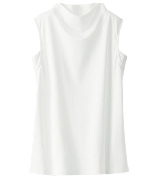 BELLUNA（ベルーナ）の「艶やか綿１００％タンクトップ（タンクトップ・レディース・ブラック/ライトグレー/ホワイト/ターコイズブルー・X-LARGE/LARGE/MEDIUM）」の11枚目の写真