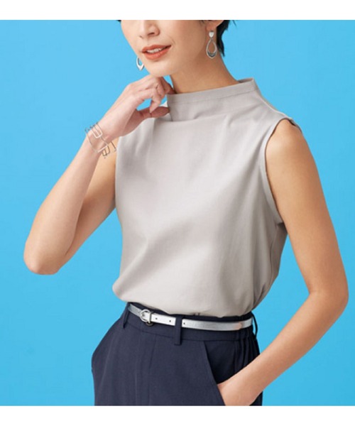 BELLUNA（ベルーナ）の「艶やか綿１００％タンクトップ（タンクトップ・レディース・ブラック/ライトグレー/ホワイト/ターコイズブルー・X-LARGE/LARGE/MEDIUM）」の15枚目の写真