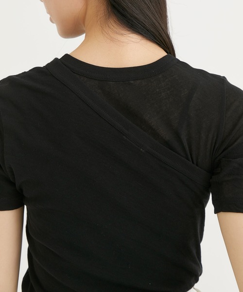 INSCRIRE（アンスクリア）の「【INSCRIRE/アンスクリア】CSM Slit Layerd Tee/コットンスリットレイヤードTシャツ（Tシャツ/カットソー・レディース・ホワイト/ブラック/レッド・38）」の18枚目の写真