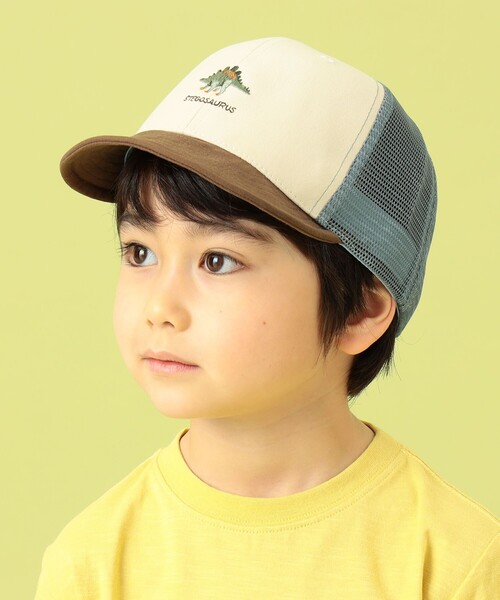 BEAMS mini（ビームスミニ）の「BEAMS mini / ダイナソー メッシュキャップ（キャップ・キッズ・ネイビー/ブラウン/グリーン系その他5・ONE SIZE）」の2枚目の写真