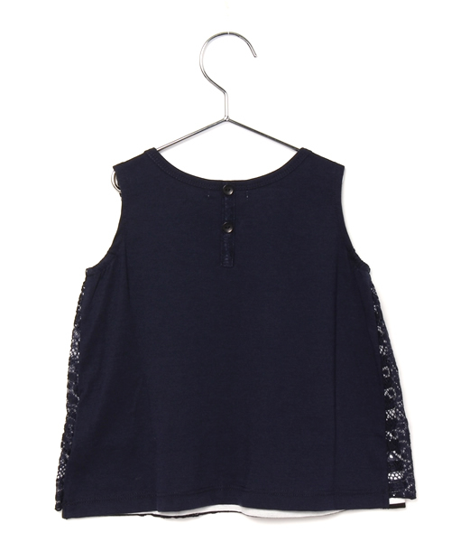 GLOBAL WORK(グローバルワーク)の「レースボーダーチュニックノースリーブ/563258(Tシャツ/カットソー・キッズ・ライトイエロー/ネイビー/ホワイト・X-LARGE/LARGE/SMALL/MEDIUM)」の4枚目の写真