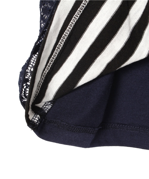 GLOBAL WORK(グローバルワーク)の「レースボーダーチュニックノースリーブ/563258(Tシャツ/カットソー・キッズ・ライトイエロー/ネイビー/ホワイト・X-LARGE/LARGE/SMALL/MEDIUM)」の10枚目の写真