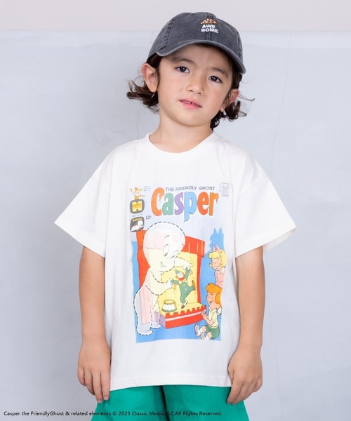 MARKEY'S（マーキーズ）の「【Casper/キャスパー】プリントT(80～140cm)（Tシャツ/カットソー・キッズ・ホワイト/イエロー/パープル・80/90/95/100/110/120/130/140）」の2枚目の写真