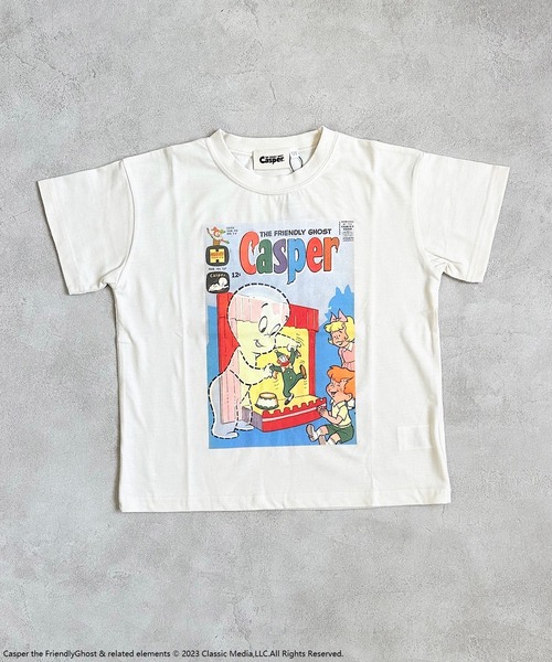 MARKEY'S（マーキーズ）の「【Casper/キャスパー】プリントT(80～140cm)（Tシャツ/カットソー・キッズ・ホワイト/イエロー/パープル・80/90/95/100/110/120/130/140）」の9枚目の写真
