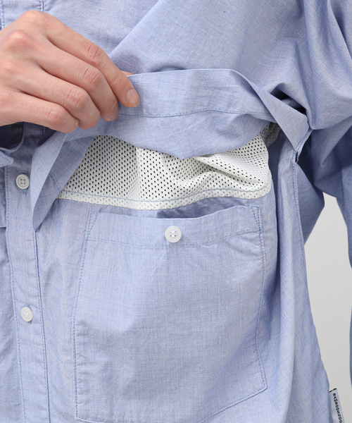 BAMBOO SHOOTS（バンブーシュート）の「【BAMBOO SHOOTS / バンブーシュート】 L/S VENTILATION SHIRT-HAKE（シャツ/ブラウス・メンズ・ブルー系その他・MEDIUM/LARGE）」の14枚目の写真