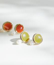 カラーエポ×淡水パールピアス