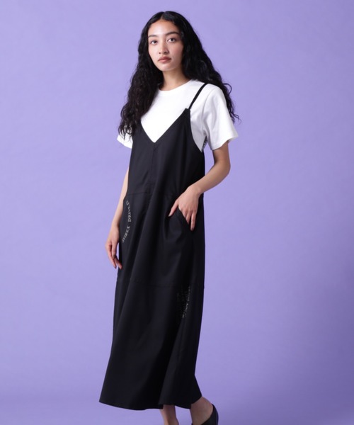 AVIREX(アヴィレックス)の「CROSS STRING CAMISOLE DRESS/ クロスストリング キャミソールドレス(ワンピース・レディース・オリーブ/ブラック・FREE)」の7枚目の写真