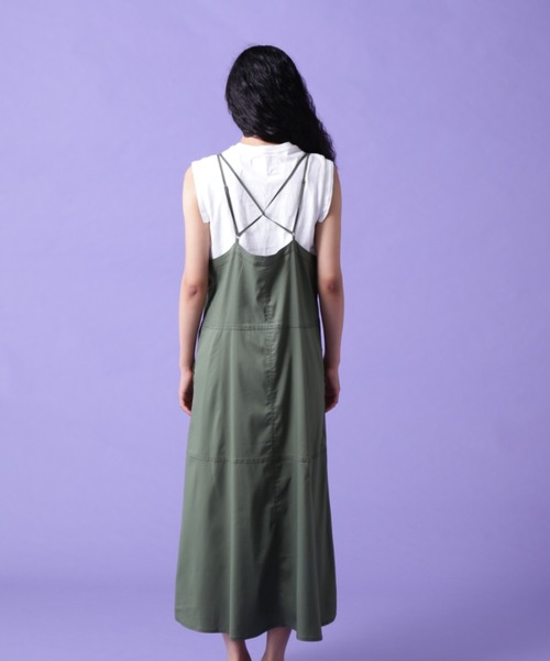 AVIREX(アヴィレックス)の「CROSS STRING CAMISOLE DRESS/ クロスストリング キャミソールドレス(ワンピース・レディース・オリーブ/ブラック・FREE)」の10枚目の写真