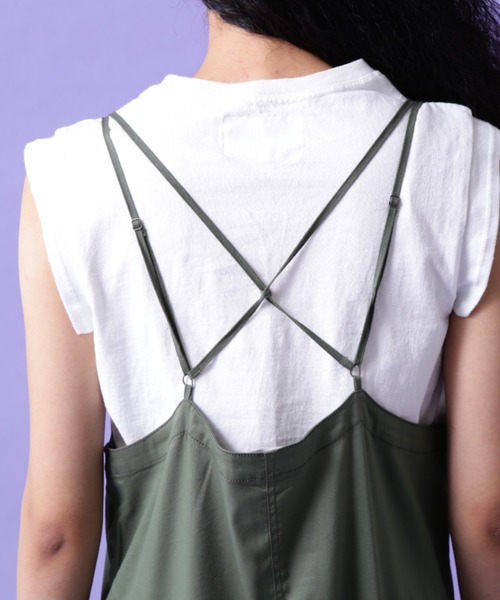 AVIREX(アヴィレックス)の「CROSS STRING CAMISOLE DRESS/ クロスストリング キャミソールドレス(ワンピース・レディース・オリーブ/ブラック・FREE)」の8枚目の写真