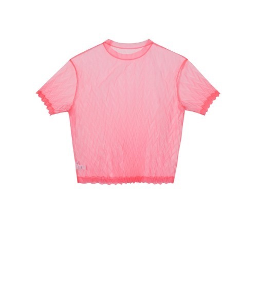 JNBY(ジェーエヌビーワイ)の「Diamond-shaped Pleated Mesh Top(その他トップス・レディース・ブラウン/ピンク/ブラック・36/38/40)」の18枚目の写真