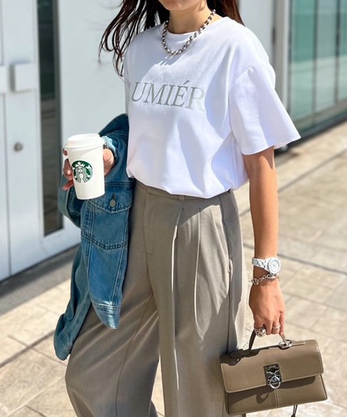 新色追加！】シルクタッチスムース大人ロゴプリントTシャツ Emma