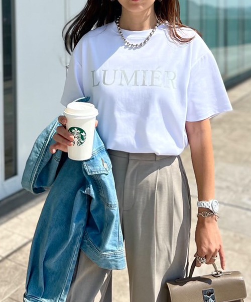 新色追加！】シルクタッチスムース大人ロゴプリントTシャツ Emma
