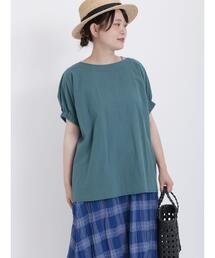 Samansa Mos2 | 柄アソート袖口ギャザーTブラウス(シャツ/ブラウス)