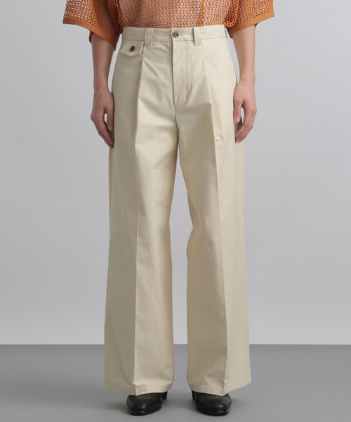 HARE(ハレ)の「ワイドチノトラウザー(HARE)(チノパンツ・メンズ・ブラウン/ブラック・FREE)」の9枚目の写真