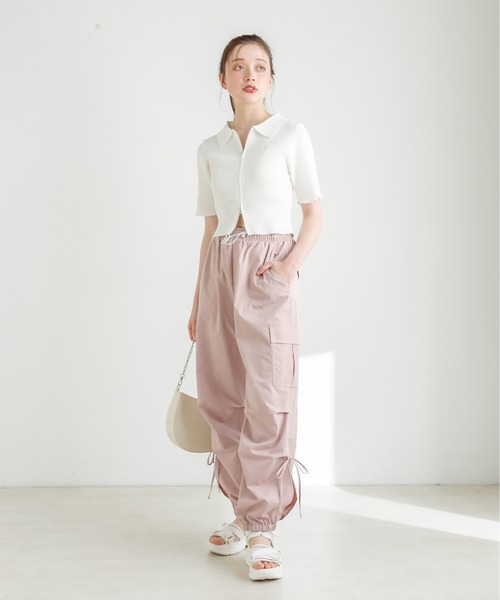 OLIVE des OLIVE（オリーブデオリーブ）の「ダブルジップリブ衿トップス　1031050260（ニット/セーター・レディース・ブラック系その他/イエロー/オフホワイト/サックスブルー/ブラック・FREE）」の12枚目の写真