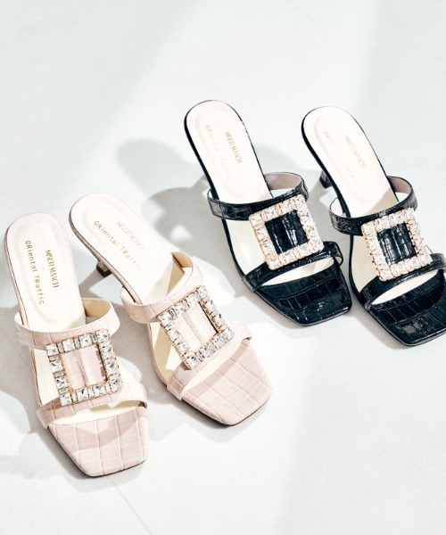 MISCH MASCH（ミッシュマッシュ）の「ビジューバックルサンダル/MO32205（サンダル・レディース・ブラック/ベージュ・M/S/L）」の9枚目の写真