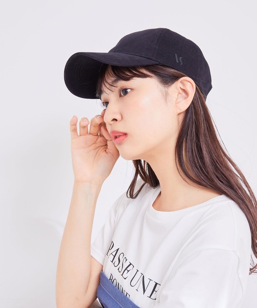 VIS（ビス）の「サイドロゴ微起毛ツイルキャップ（キャップ・レディース・ブラック/オフホワイト・FREE）」の5枚目の写真