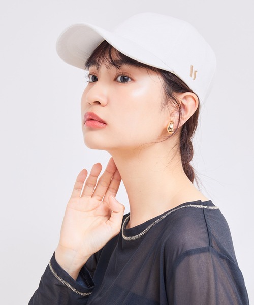 VIS（ビス）の「サイドロゴ微起毛ツイルキャップ（キャップ・レディース・ブラック/オフホワイト・FREE）」の9枚目の写真