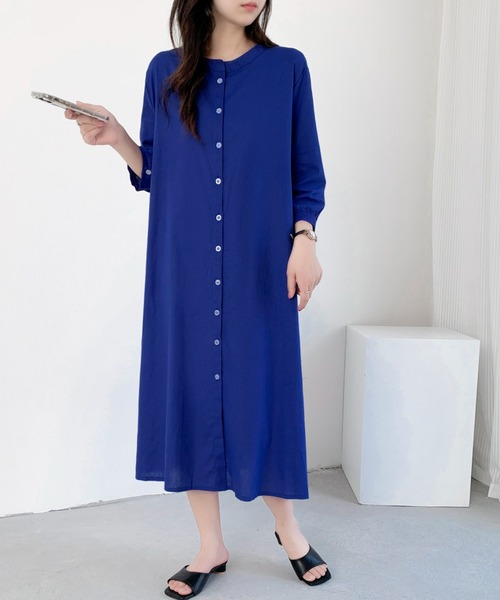 TICCA（ティッカ）の「【TICCA】ウールノーカラーシャツドレス