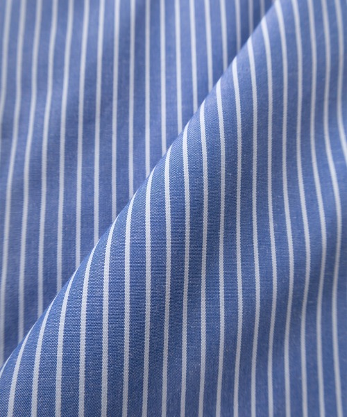 UNIVERSAL OVERALL(ユニバーサルオーバーオール)の「【UNIVERSAL OVERALL/ユニバーサルオーバーオール】ビッグシルエット ワッペンデザイン ストライプ柄 ワーカーズ半袖シャツ/WORKER'S SHIRT(シャツ/ブラウス・メンズ・ネイビー/ホワイト/サックスブルー・M/L/XL)」の17枚目の写真