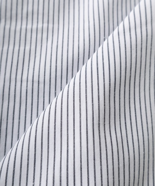 UNIVERSAL OVERALL(ユニバーサルオーバーオール)の「【UNIVERSAL OVERALL/ユニバーサルオーバーオール】ビッグシルエット ワッペンデザイン ストライプ柄 ワーカーズ半袖シャツ/WORKER'S SHIRT(シャツ/ブラウス・メンズ・ネイビー/ホワイト/サックスブルー・M/L/XL)」の15枚目の写真