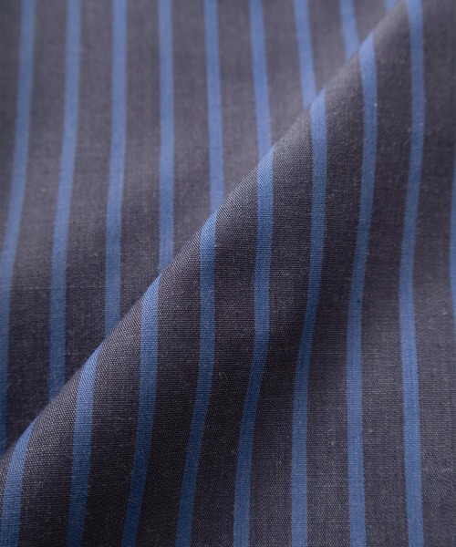 UNIVERSAL OVERALL(ユニバーサルオーバーオール)の「【UNIVERSAL OVERALL/ユニバーサルオーバーオール】ビッグシルエット ワッペンデザイン ストライプ柄 ワーカーズ半袖シャツ/WORKER'S SHIRT(シャツ/ブラウス・メンズ・ネイビー/ホワイト/サックスブルー・M/L/XL)」の12枚目の写真