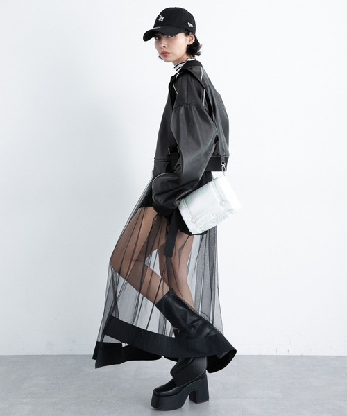 PAGEBOY（ページボーイ）の「フェイクレザーパイピングショートブルゾン（ブルゾン・レディース・アイボリー/ブラック・FREE）」の20枚目の写真