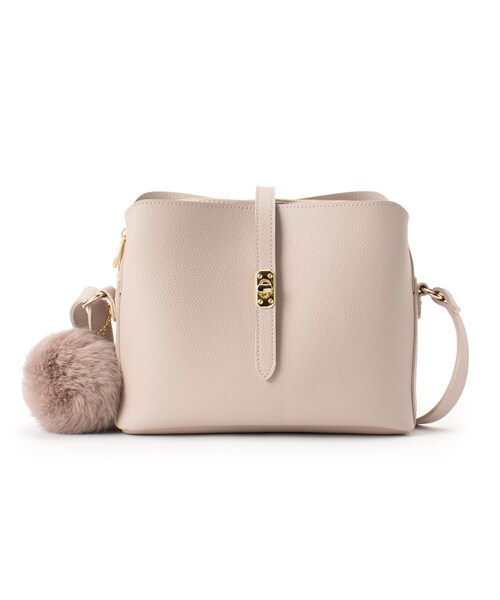 grove（グローブ）の「◆【人間工学】ベルトヒネリ ファーポン スクエアショルダー（ショルダーバッグ・レディース・ライトグレー/ピンク系/ブラック/ダークグレー/スミクロ/レッド系1/ダークグリーン・00）」の9枚目の写真