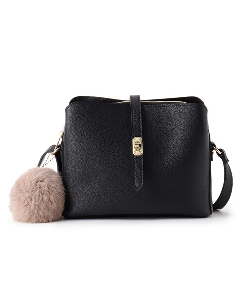 grove（グローブ）の「◆【人間工学】ベルトヒネリ ファーポン スクエアショルダー（ショルダーバッグ・レディース・ライトグレー/ピンク系/ブラック/ダークグレー/スミクロ/レッド系1/ダークグリーン・00）」の16枚目の写真