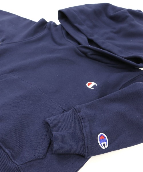 Champion（チャンピオン）の「champion / チャンピオン ロゴパーカー（パーカー・キッズ・ネイビー/ホワイト/ブラック/グレー・120cm/130cm/100cm/110cm）」の6枚目の写真