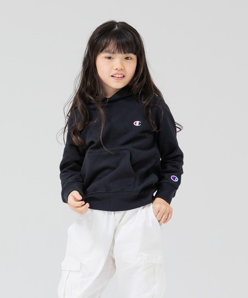 Champion（チャンピオン）の「champion / チャンピオン ロゴパーカー（パーカー・キッズ・ネイビー/ホワイト/ブラック/グレー・120cm/130cm/100cm/110cm）」の17枚目の写真