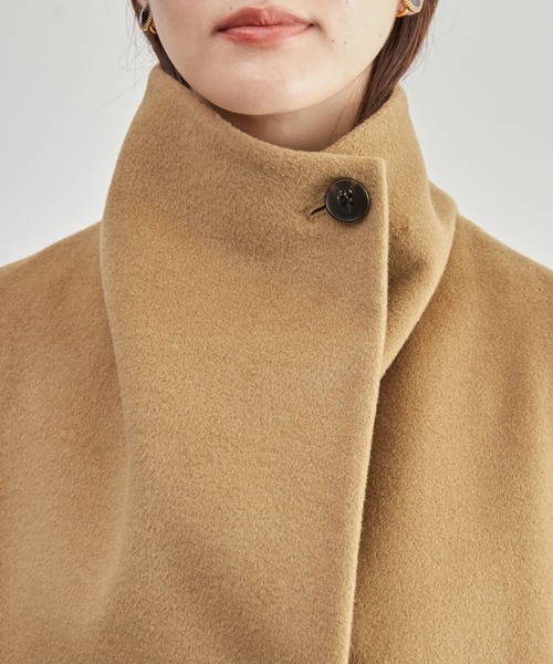 ROPE'(ロペ)の「【高評価】プレミアムカシミヤショートコート(ステンカラーコート・レディース・ブラック/ベージュ/キナリ・36/38/40)」の17枚目の写真