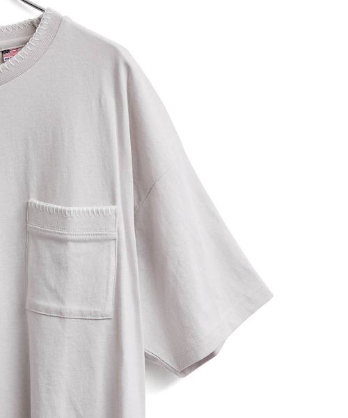 JUNRED（ジュンレッド）の「ブランケットTシャツ（Tシャツ/カットソー・メンズ・キナリ/オレンジ/ブラック・L/LL/M）」の7枚目の写真