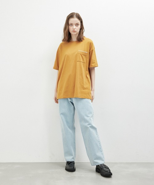 JUNRED（ジュンレッド）の「ブランケットTシャツ（Tシャツ/カットソー・メンズ・キナリ/オレンジ/ブラック・L/LL/M）」の17枚目の写真