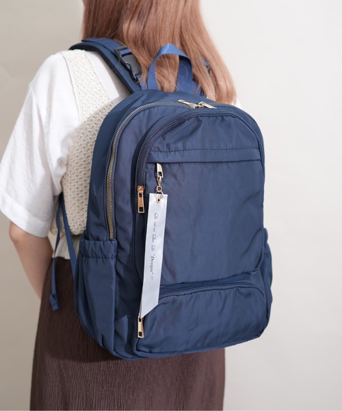 Qu'est-ce Que Le “Design”?(ケスクルデザイン)の「【Qu’est-ce Que Le “Design”?/ケスクルデザイン】 16pockets マザーズデイパック(バックパック/リュック・レディース・ブラック/ネイビー/グレー・FREE)」の3枚目の写真