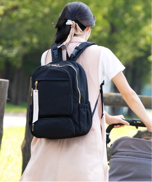 Qu'est-ce Que Le “Design”?(ケスクルデザイン)の「【Qu’est-ce Que Le “Design”?/ケスクルデザイン】 16pockets マザーズデイパック(バックパック/リュック・レディース・ブラック/ネイビー/グレー・FREE)」の1枚目の写真