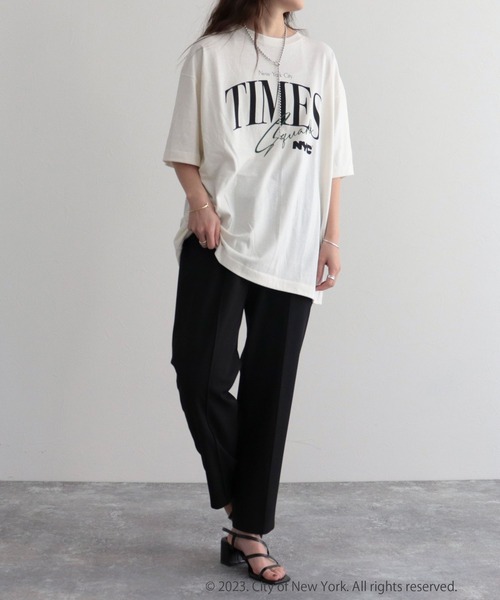 GOOD ROCK SPEED（グッドロックスピード）の「【GOOD ROCK SPEED/グッドロックスピード】NYC Tシャツ（Tシャツ/カットソー・レディース・オフホワイト/ライトグレー・FREE）」の5枚目の写真