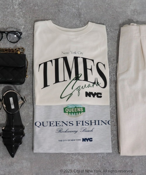 GOOD ROCK SPEED（グッドロックスピード）の「【GOOD ROCK SPEED/グッドロックスピード】NYC Tシャツ（Tシャツ/カットソー・レディース・オフホワイト/ライトグレー・FREE）」の10枚目の写真