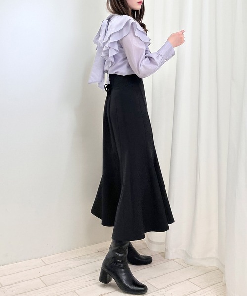 INGNI(イング)の「2Wayリボンラメシアーフリル/ブラウス(シャツ/ブラウス・レディース・ブルー系/アイボリー/チャコールグレー・M)」の18枚目の写真