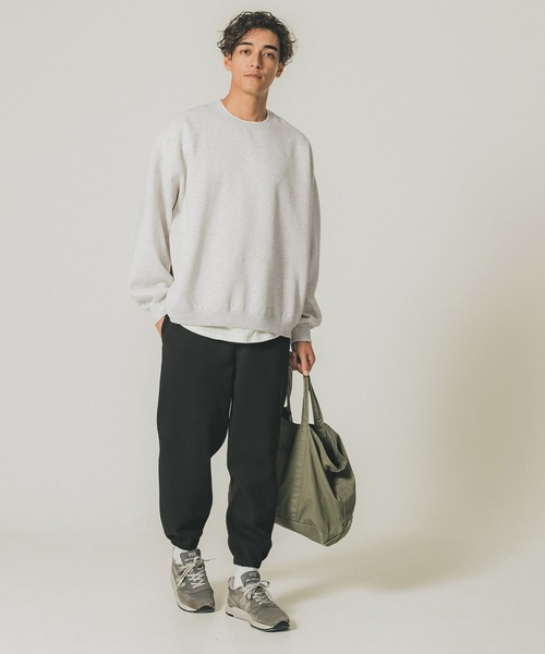 coca(coca)(コカ)の「メンズ 裏起毛オーバーシルエットスウェットトップス(スウェット・メンズ・ブラック/アイボリー/ライトグレー・M/L)」の8枚目の写真