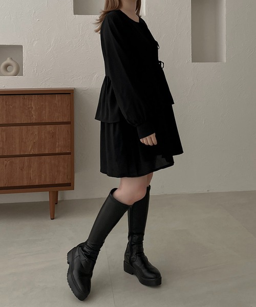 apres jour clair(アプレジュールクレア)の「【apres jour clair】アソートリボンチュニックブラウス【ZOZOTOWN限定アイテム】(シャツ/ブラウス・レディース・ブラック/ボルドー/グレー/ブラウン系その他・フリー/X-LARGE)」の15枚目の写真