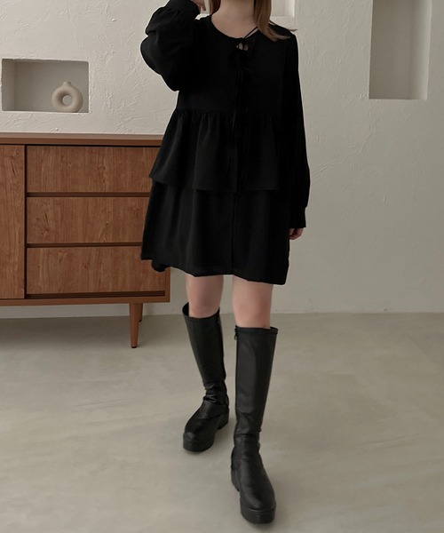 apres jour clair(アプレジュールクレア)の「【apres jour clair】アソートリボンチュニックブラウス【ZOZOTOWN限定アイテム】(シャツ/ブラウス・レディース・ブラック/ボルドー/グレー/ブラウン系その他・フリー/X-LARGE)」の17枚目の写真