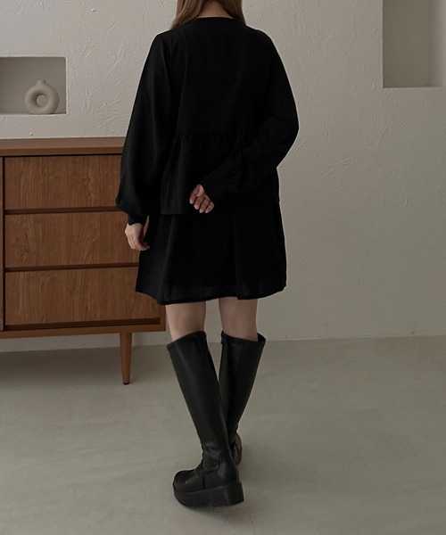 apres jour clair(アプレジュールクレア)の「【apres jour clair】アソートリボンチュニックブラウス【ZOZOTOWN限定アイテム】(シャツ/ブラウス・レディース・ブラック/ボルドー/グレー/ブラウン系その他・フリー/X-LARGE)」の18枚目の写真