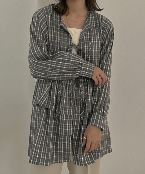 apres jour clair(アプレジュールクレア)の「【apres jour clair】アソートリボンチュニックブラウス【ZOZOTOWN限定アイテム】(シャツ/ブラウス・レディース・ブラック/ボルドー/グレー/ブラウン系その他・フリー/X-LARGE)」の20枚目の写真