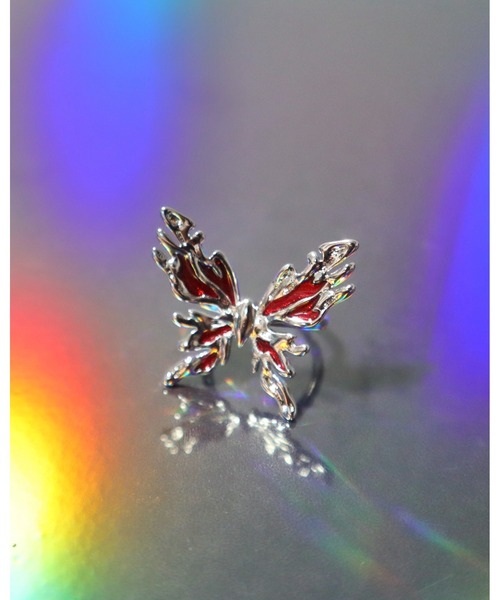 tone(トーン)の「【88eighty-eight】ゴシックパンクbutterflyレッドリング【import】(MA)(リング・レディース・レッド・FREE)」の5枚目の写真